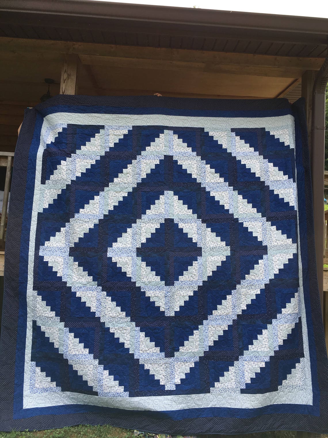 Custom Log Cabin Quilt King Size Quilt California King Etsy