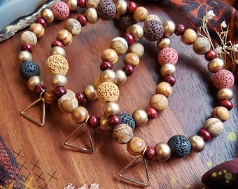Volcanic Vibes Diffuser Bead Bracelet, Lava Bead Bracelets, Aromatherapy, Handmade Bracelets, Gifts for Her, Fire, Diffuser Bead Bracelets