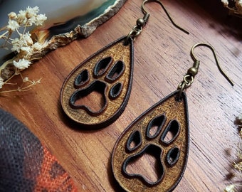 Small Laser Engraved Paw Print Earrings, Dog Paw Print, Animal Lovers, Paw Print, Dog Jewelry, Animal Jewelry, Dog Mom, Dog Momma, Vet Tech