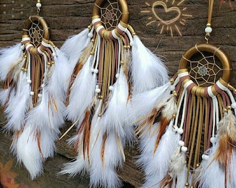 Gold Drip Mini Dreamcatchers, Steampunk Style, Handmade Dreamcatchers, Handmade Decor, Nursery Decor, Gifts for Him, Gifts for Her, Birthday