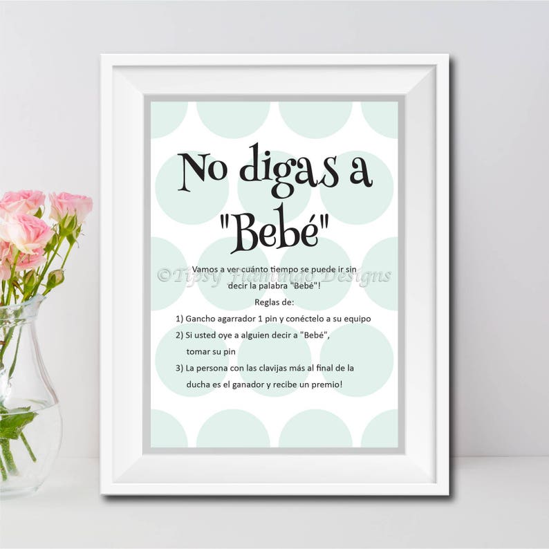 Don T Say Baby Spanish Baby Shower Game Shower Game Etsy Don T Say Baby Spanish Baby Shower Game Shower Game Etsy