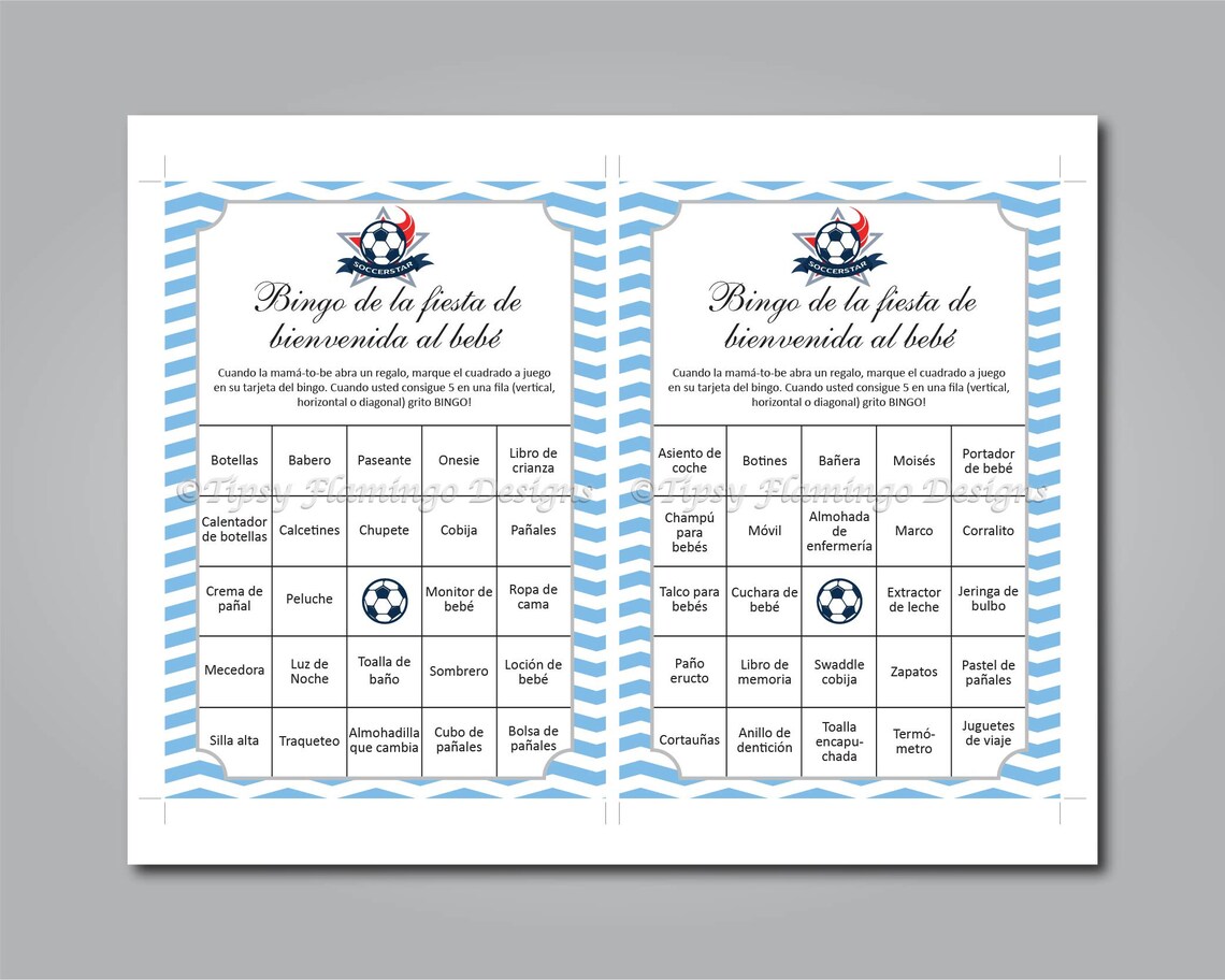 Baby Shower Bingo Spanish 60 Cards Baby Shower Shower Etsy