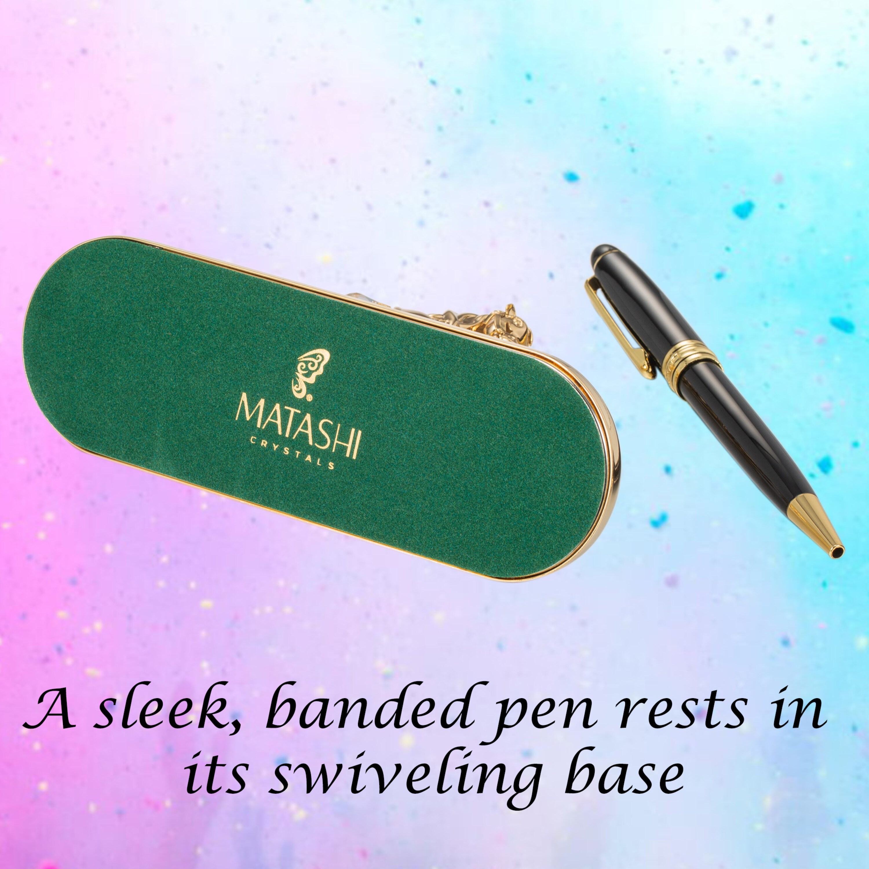 Handmade 24K Gold Plated Executive Desk Set W/ Pen and Horse Etsy