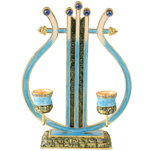 Handpainted Shabbat Candlesticks Oil Candle Holders Displays Etsy