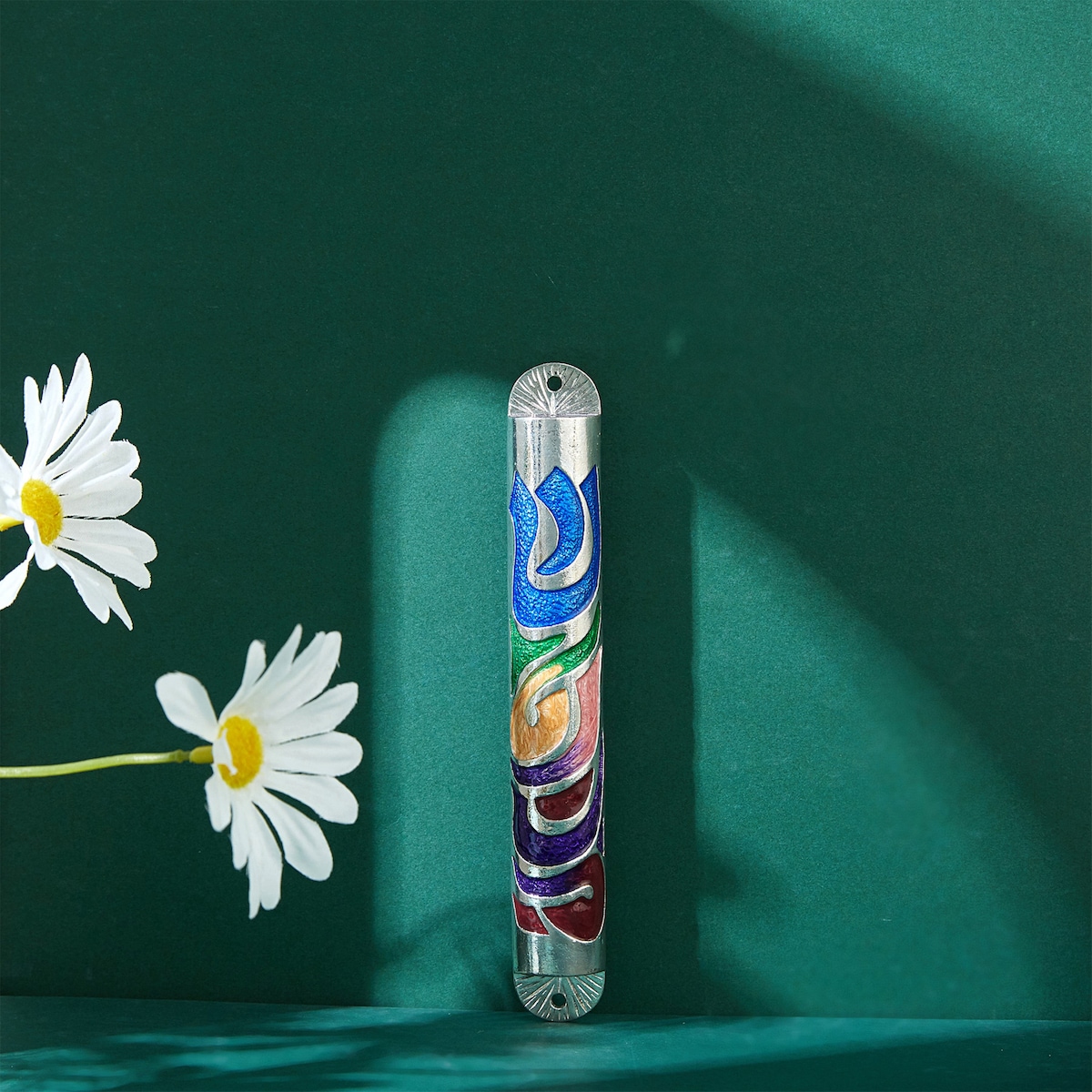 Handmade Multi Color Enamel Mezuzah Embellished W/ Hebrew Shin Home Door Wall Decor Housewarming Present Gift for Holiday - Etsy