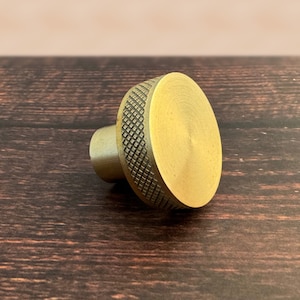 Quality Brass Knob • Knurled Detail • The "Studio" Knob • Unlacquered Brass Knobs and Pulls