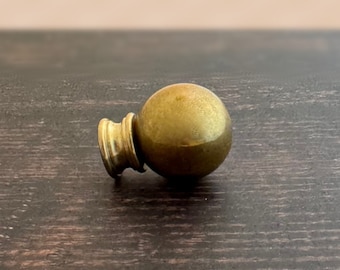 Quality Brass Knob • Spherical Cabinet Knob • Raw Brass Kitchen Knob