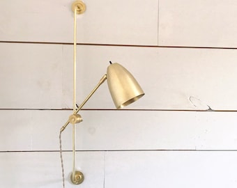 Plug In Wall Sconce • Irwin • Wall Lamp • Industrial Modern Bedside Lamp