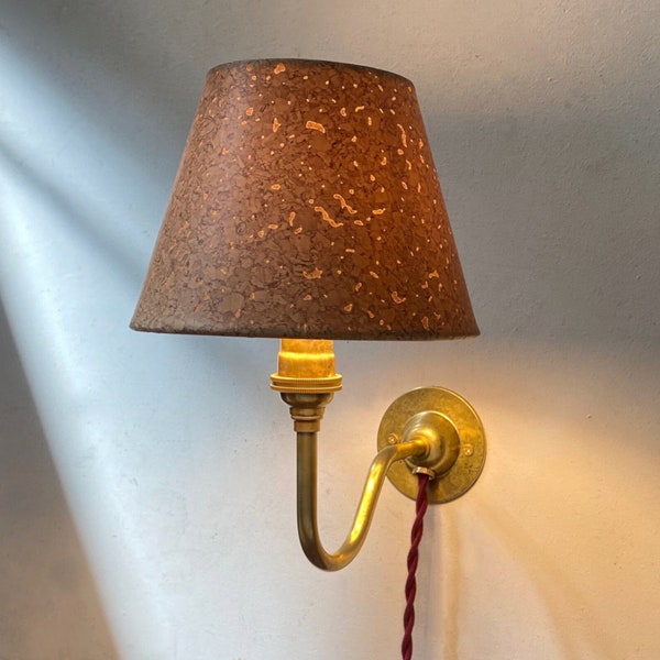 Plug in wall sconce • The Matilda Sconce • Vintage English Brass Sconce