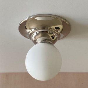 Flush Mount Ceiling Light • Daisy • Polished Nickel Ceiling Light