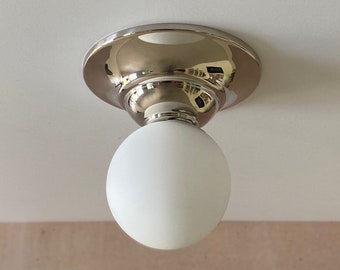 Flush Mount Ceiling Light • Daisy • Polished Nickel Ceiling Light