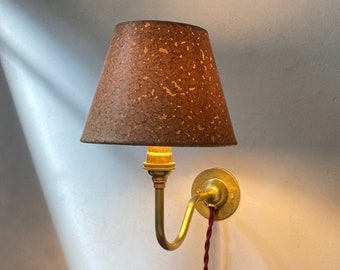 Plug in wall sconce • The Matilda Sconce • Vintage English Brass Sconce