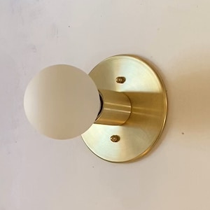 Simple Sconce Light • &quot;Julia&quot; • White Bulb Fixture • Vanity Light