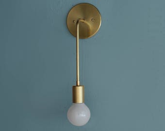 Brass wall sconce • Evelyn • Solid brass modern light • Brass lighting • Minimalist • Modern Sconce