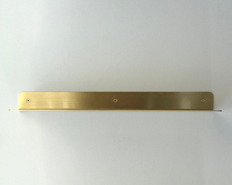 Brass Shelf The Right Shelf Floating Wall Shelf for Kitchen, Bath, or Entryway image 3