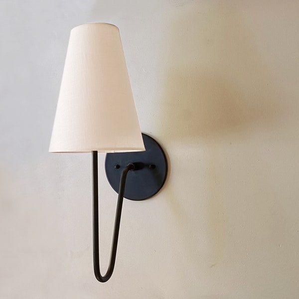 Black Wall Sconce • "Scoop Sconce" • Multiple Finishes • Black Wall Light • Bathroom Vanity Sconce