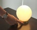 Modern Globe Table Lamp • Touch Sensor Dimming Bedside Lamp • Hand Blown Glass Orb • Minimalist Home Decor Lighting 