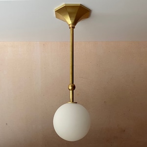 Globe Pendant Light • The Bistro Pendant • Handmade Glass Ceiling Light