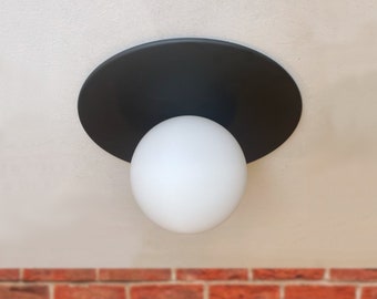 Flush Mount Ceiling Light • "The Chelsea Fixture" • Mid Century Ceiling Light Fixture • Small Flush Mount Light