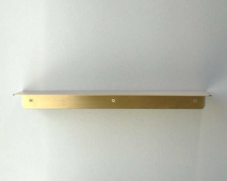 Brass Shelf The Right Shelf Floating Wall Shelf for Kitchen, Bath, or Entryway image 2