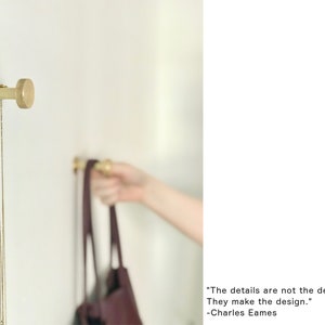 Solid Brass Hook Heavy-Duty Wall Hooks Brass Home Decor Brass Robe Hook Brass Details image 5