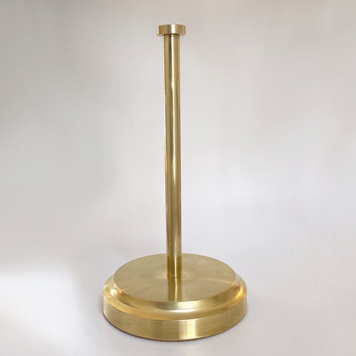 Paper Towel Holder Solid Brass Standing Paper Towel Holder Etsy
