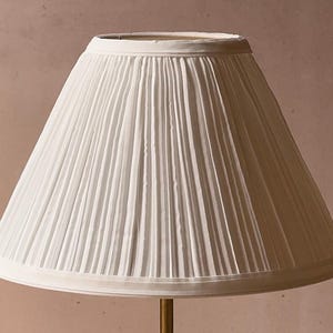 Soft White Pleated Lampshade – Classic Fabric Empire Shade for Table Lamps, Floor Lamps, or Wall Sconces