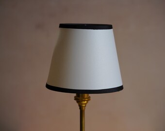 Card Lampshade • White and Black Paper Lampshade • Clip-on Chandelier Shade