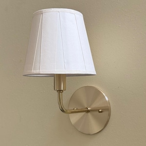Unlacquered Brass Wall Sconce • Dean • Classic Bathroom Vanity Sconce