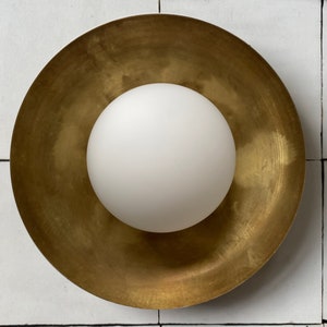 Brushed Brass Sconce Pearl Bathroom Vanity Light Modern Wall Art image 6