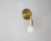 Modern Brass Sconce - Roy - Simple wall light - Mid century modern - Danish modern - Minimalist - bedside light 