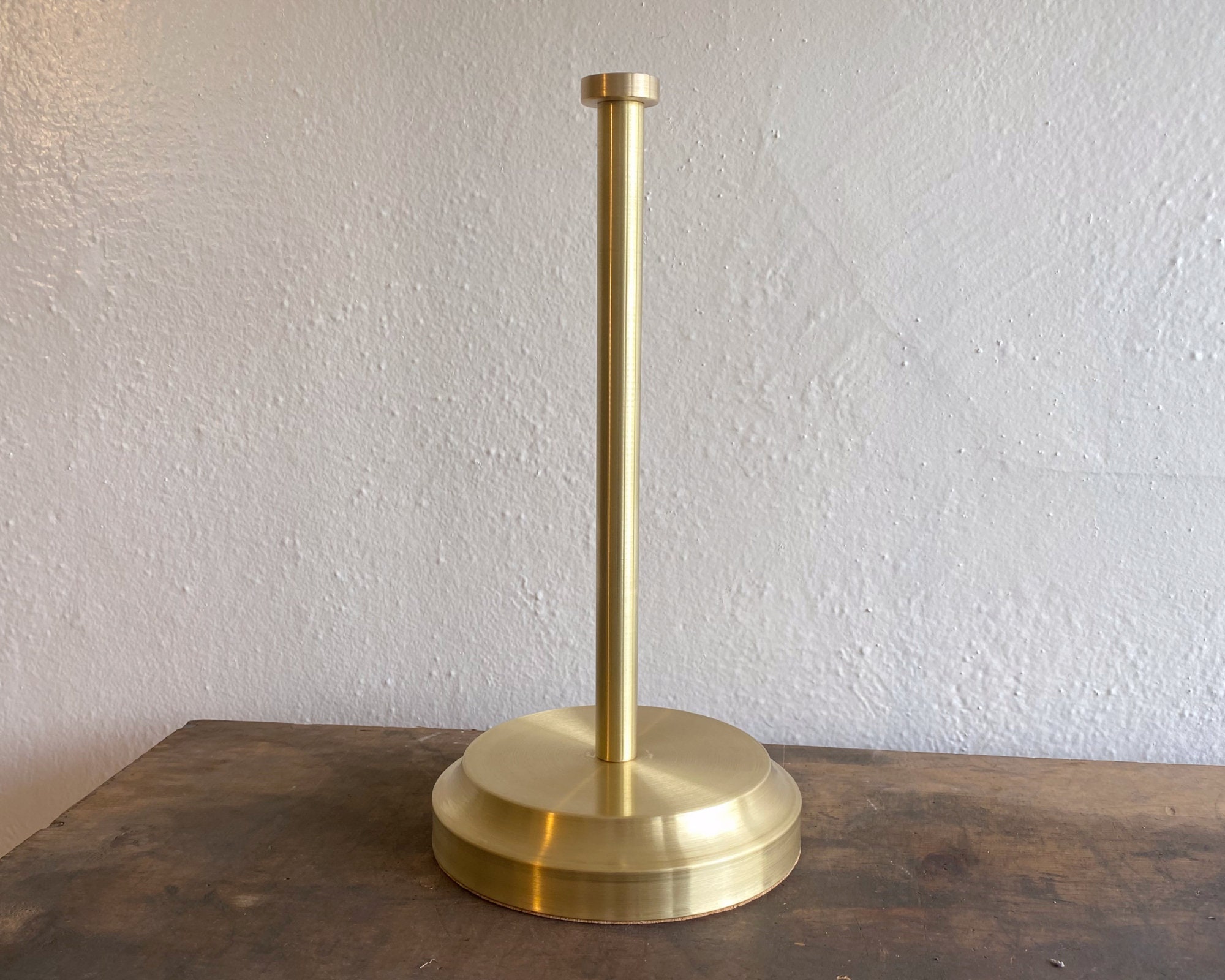 Brushed Gold Brass Paper Towel Holder Stand for Kitchen Countertop & Dining  Room