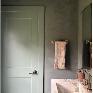 Handmade Unlacquered Brass Towel Bar • Bathroom Towel Holder • Towel Rack