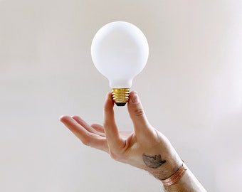 Lightbulb • Matte Porcelain LED G25 Bulb