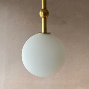 Globe Pendant Light The Bistro Pendant Handmade Glass Ceiling Light image 2