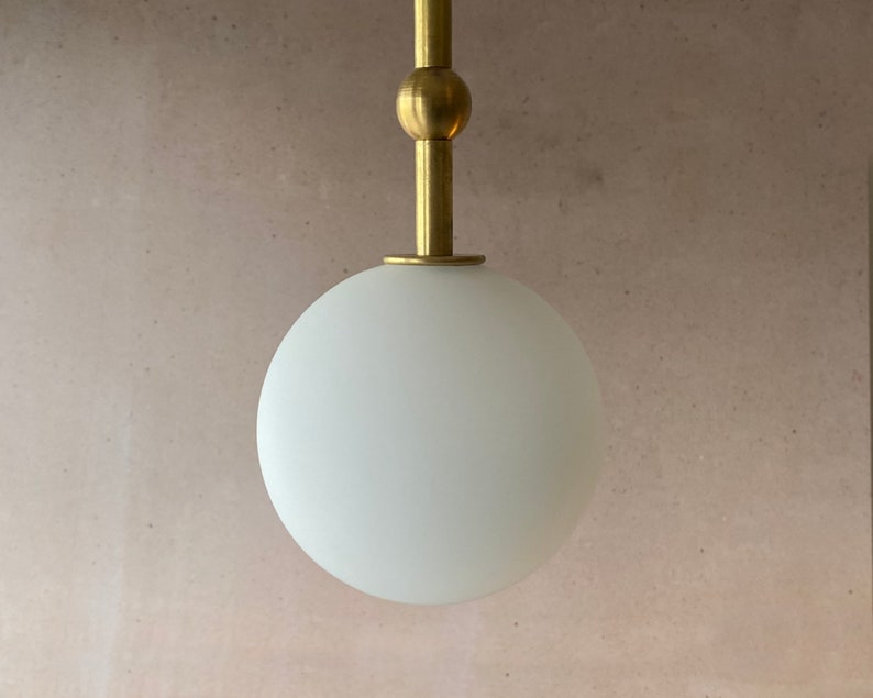 Globe Pendant Light The Bistro Pendant Handmade Glass Ceiling Light image 2