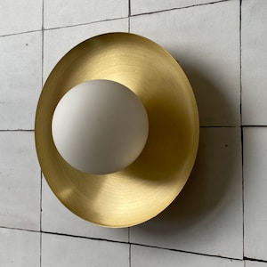 Brushed Brass Sconce Pearl Bathroom Vanity Light Modern Wall Art image 2