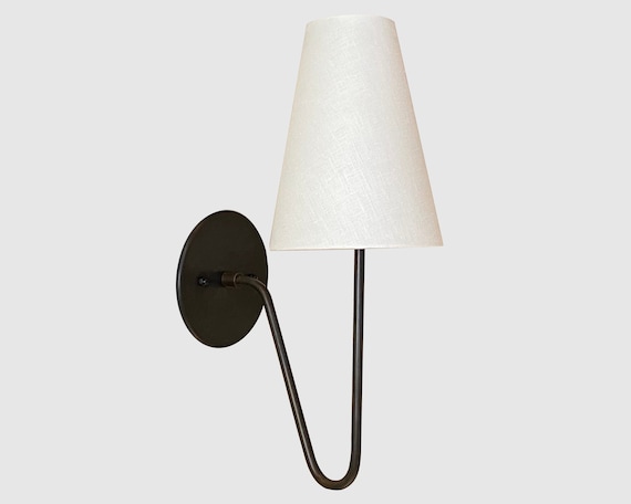 Black wall cheap sconce with shade