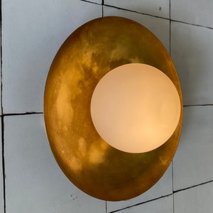 Brushed Brass Sconce Pearl Bathroom Vanity Light Modern Wall Art image 4