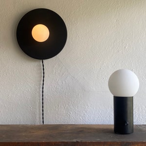Black Plug-in Sconce • Chelsea Wall Sconce • Brass Plug-in Wall Light