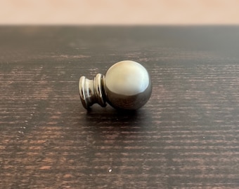 Polished Nickel Cabinet Knob • Circular Cabinet Knob • Silver Chrome Polished Kitchen Knob