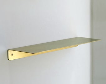 Brass Shelf • The "Right" Shelf • Floating Wall Shelf for Kitchen, Bath, or Entryway