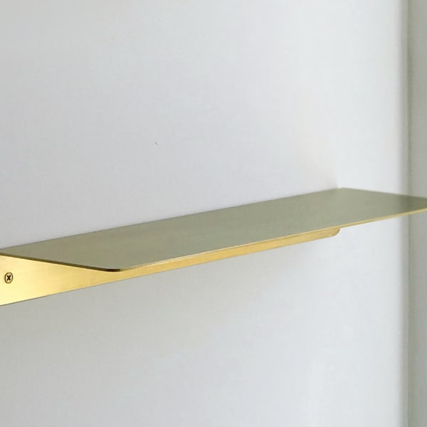 Brass Shelf • The "Right" Shelf • Floating Wall Shelf for Kitchen, Bath, or Entryway