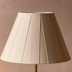 Cream Pleated Paper Lampshade – Classic Empire Shade for Table Lamps, Floor Lamps, or Wall Sconces