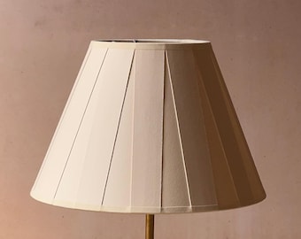 Cream Pleated Paper Lampshade – Classic Empire Shade for Table Lamps, Floor Lamps, or Wall Sconces