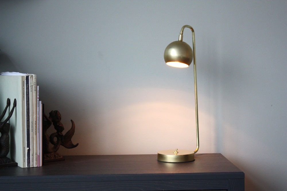 Lampe en Laiton Moderne Sid Silencieux Lampe de Travail Éclairage Du Milieu Siècle Led Scandinave Bu