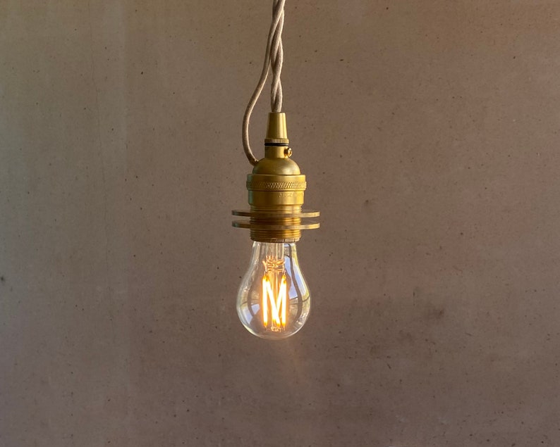 Bare Bulb Pendant Light English Cord Pendant Vintage Style Cord Pendant No shade