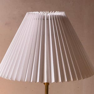 White Pleated Lampshade – Cute Folded Shade for Table Lamps or Wall Sconces