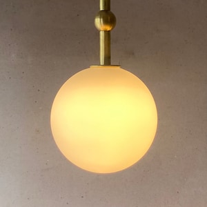 Globe Pendant Light The Bistro Pendant Handmade Glass Ceiling Light image 3