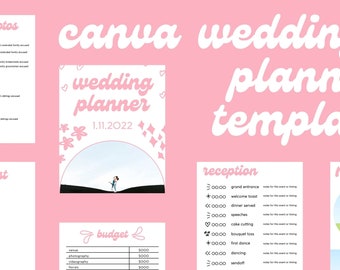 Retro Modern Canva Wedding Planner Template